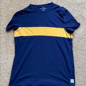 Blue and Yellow American Eagle T-Shirt